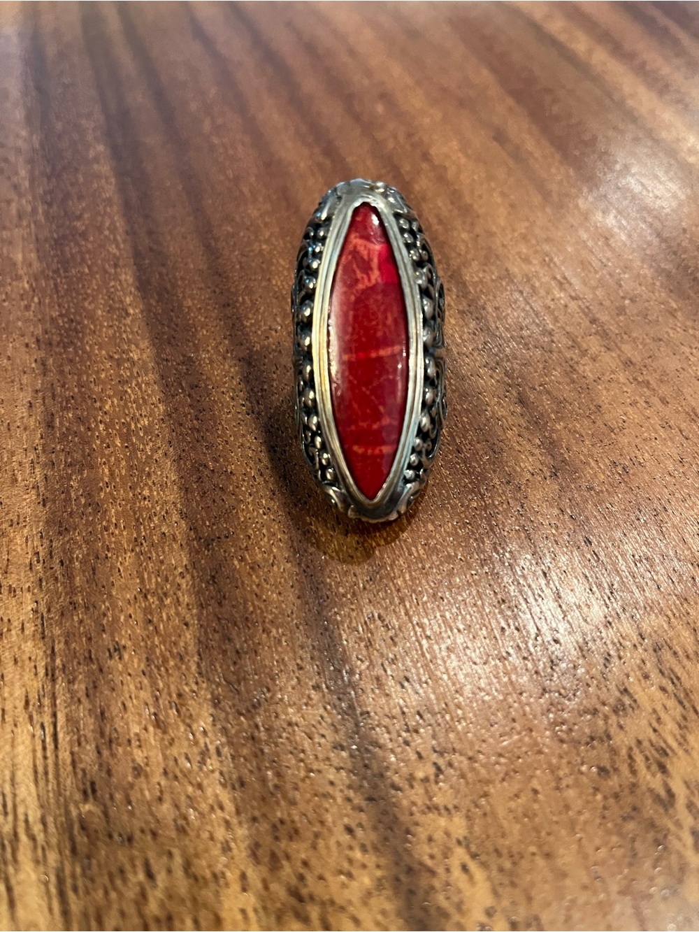 Sterling Silver Jasper Marquise Ring